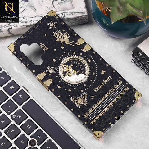 Samsung Galaxy A13 Cover - Black - Trendy Flower Fairy Stylish Soft Square Trunk Case