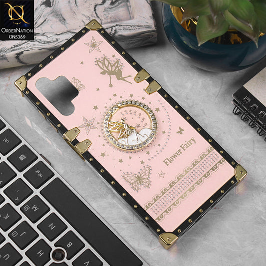 Samsung Galaxy A13 Cover - Pink - Trendy Flower Fairy Stylish Soft Square Trunk Case