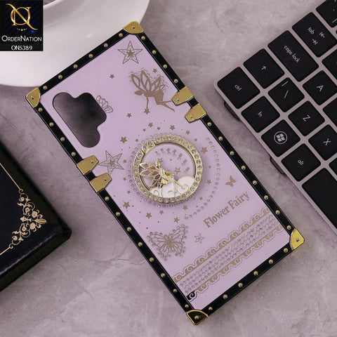 Samsung Galaxy A32 Cover - Purple - Trendy Flower Fairy Stylish Soft Square Trunk Case