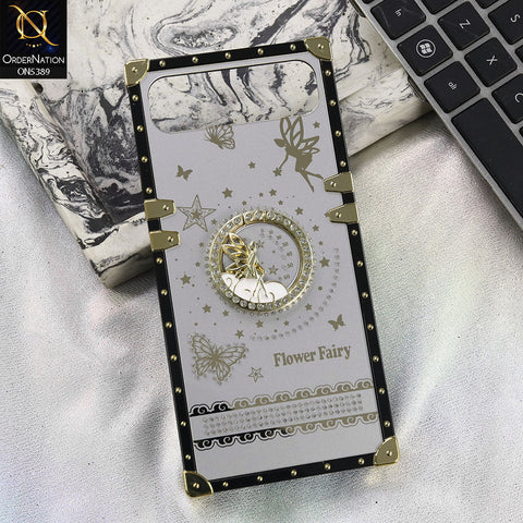 Infinix Smart 10 Plus Cover - Gray - Trendy Flower Fairy Stylish Soft Square Trunk Case