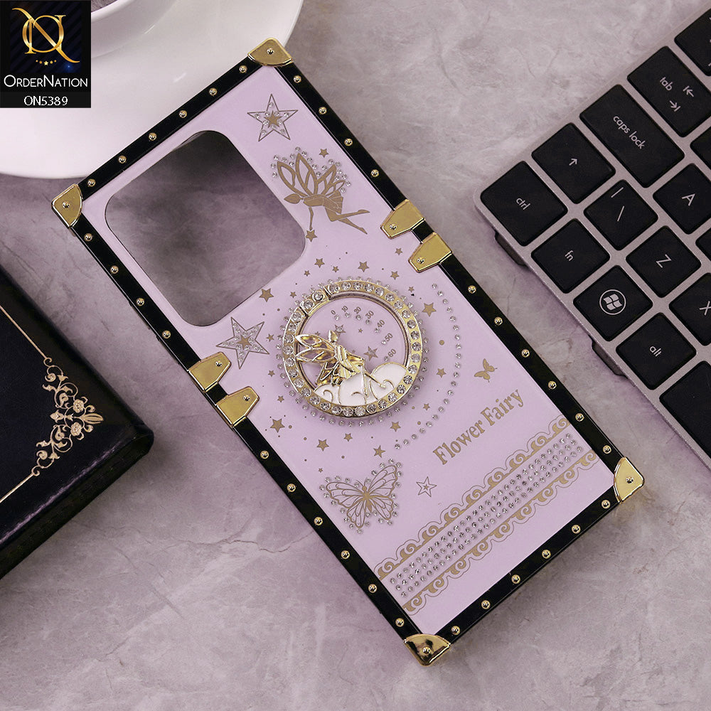 Infinix Smart 8 Plus Cover - Purple - Trendy Flower Fairy Stylish Soft Square Trunk Case