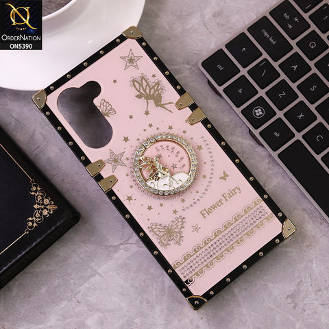 Vivo Y18 Cover - Pink - Trendy Flower Fairy Stylish Soft Square Trunk Case