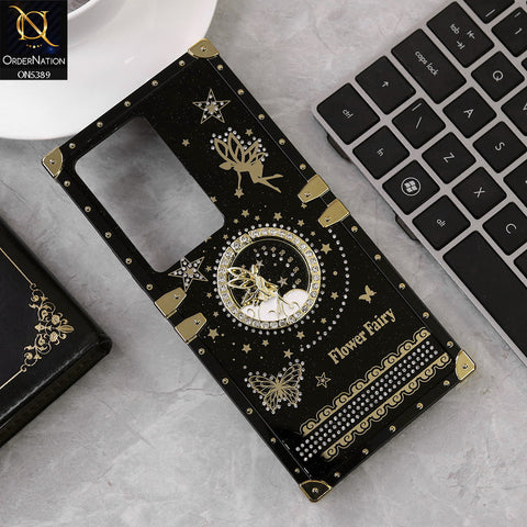 Vivo Y200e Cover - Black - Trendy Flower Fairy Stylish Soft Square Trunk Case