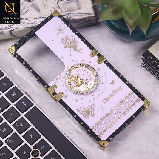 Vivo Y29 5G Cover - Purple - Trendy Flower Fairy Stylish Soft Square Trunk Case