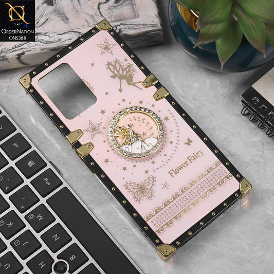 Vivo Y21t Cover - Pink - Trendy Flower Fairy Stylish Soft Square Trunk Case