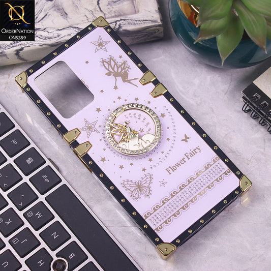 Vivo Y33t Cover - Purple - Trendy Flower Fairy Stylish Soft Square Trunk Case