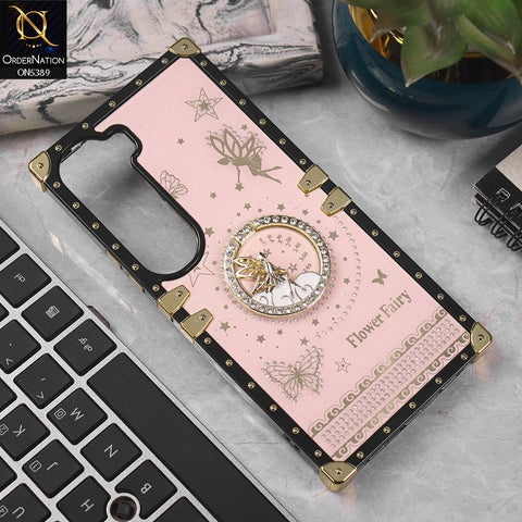 Vivo Y200 (2025) Cover - Pink - Trendy Flower Fairy Stylish Soft Square Trunk Case