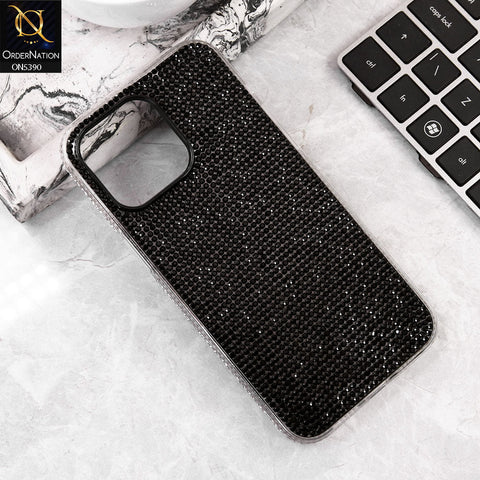 iPhone 14 Pro Max Cover - Black -  Luxurious Gradiant Rhinestone Soft border Shiny Case