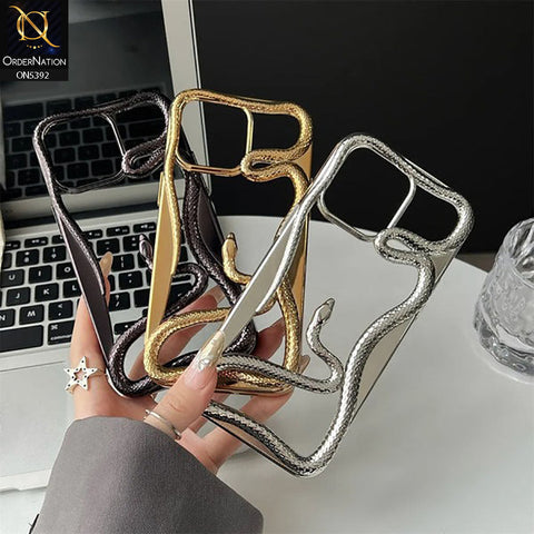iPhone 11 Pro Max Cover - Black -  New 3D Olige Hollow Shiny Plating Heat Dissipation Soft Casee