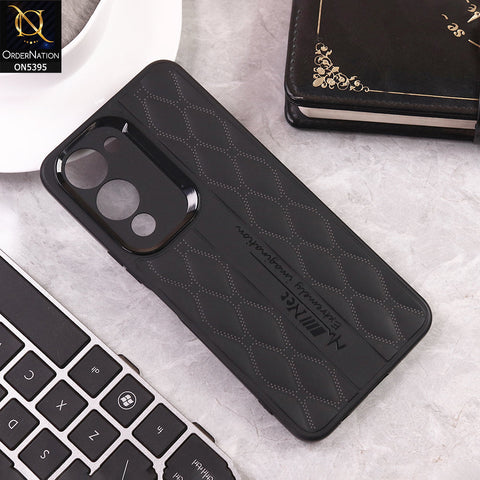 Vivo Y04 Cover - Black - Oriental Pattern Soft Silicone Case With Camera Protection