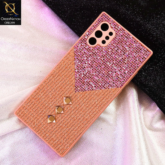 Samsung Galaxy Note 10 Plus Cover - Pink - Luxury 3D Woven Pattern Shiny Soft Case With Camera Protection