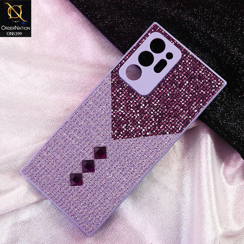 Samsung Galaxy Note 20 Ultra Cover - Purple - Luxury 3D Woven Pattern Shiny Soft Case With Camera Protection