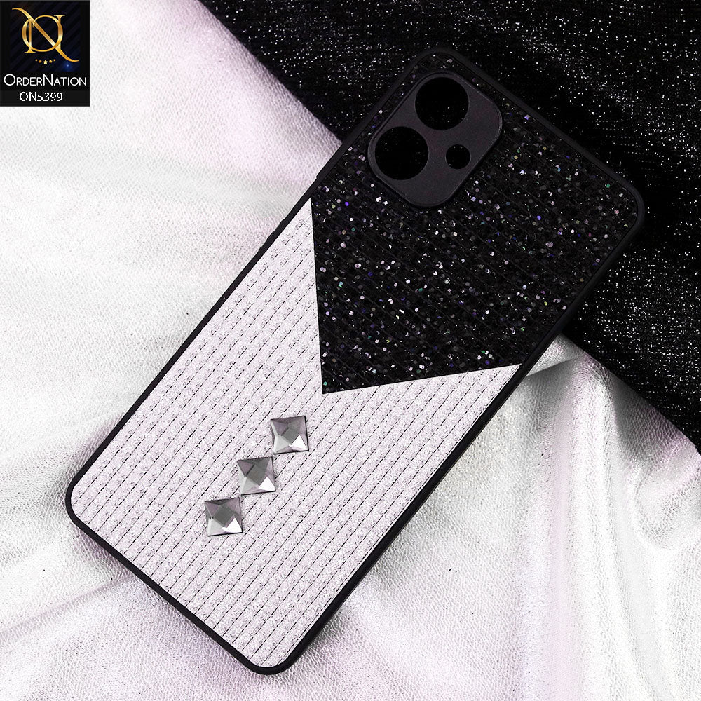 Samsung Galaxy A06 Cover - Black - Luxury 3D Woven Pattern Shiny Soft Case With Camera Protection
