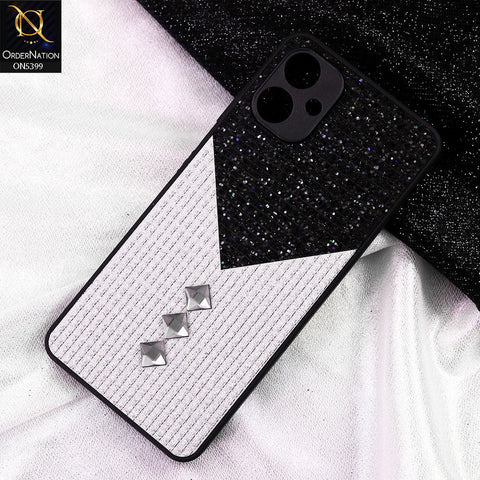 Samsung Galaxy A06 Cover - Black - Luxury 3D Woven Pattern Shiny Soft Case With Camera Protection