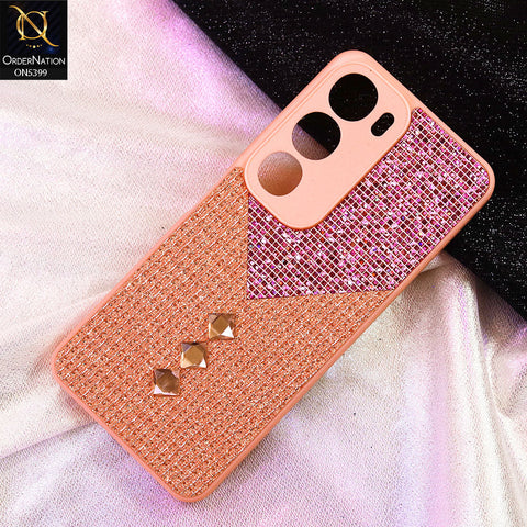 Vivo Y29 5G Cover - Pink - Luxury 3D Woven Pattern Shiny Soft Case With Camera Protection
