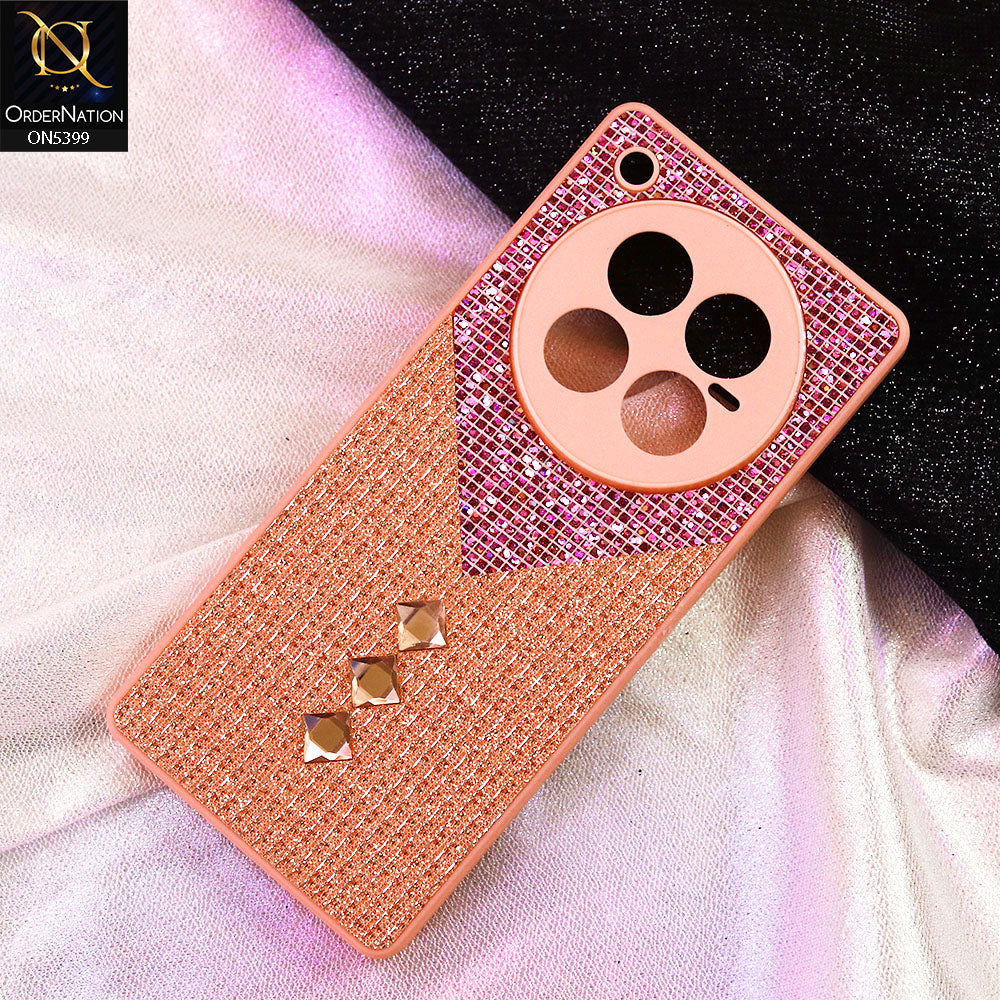Infinix Zero 40 4G Cover - Pink - Luxury 3D Woven Pattern Shiny Soft Case With Camera Protection