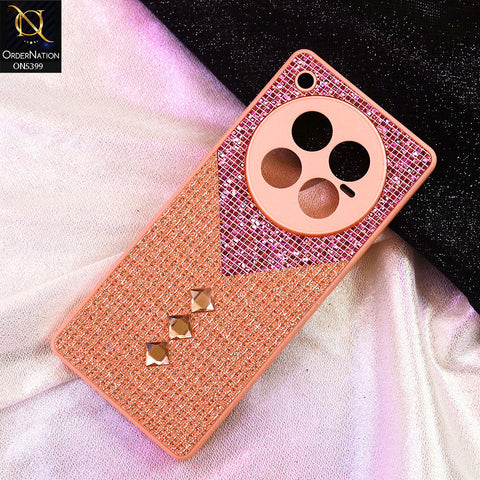 Infinix Zero 40 4G Cover - Pink - Luxury 3D Woven Pattern Shiny Soft Case With Camera Protection