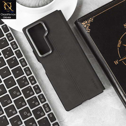 Samsung Galaxy Z Fold 6 5G Cover - Black -  New  Wlons PU Leather  ShockProof Soft  Flip Case