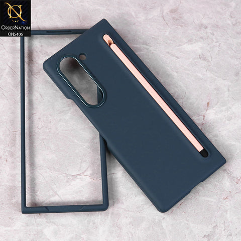 Samsung Galaxy Z Fold 6 5G Cover - Blue -  Trendy New Matte Slim With S Pen Case