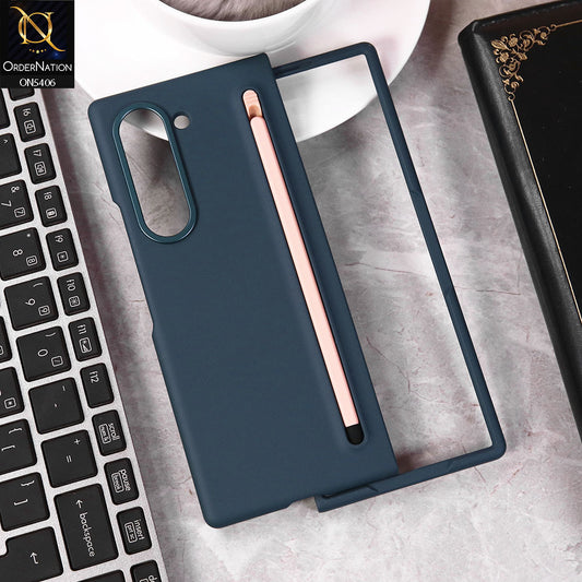 Samsung Galaxy Z Fold 6 5G Cover - Blue -  Trendy New Matte Slim With S Pen Case