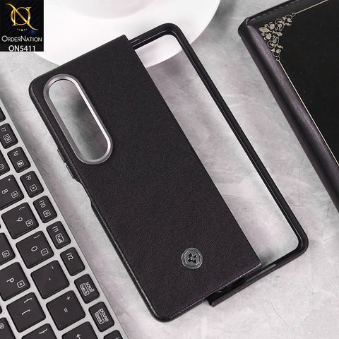 Samsung Galaxy Z Fold 4 5G Cover - Black -  RMBMAX Premium Leather MagSafe Case With Bracket Stand