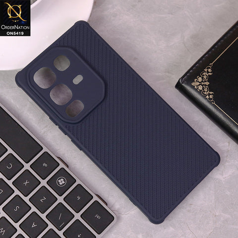 Infinix Note 50 4G Cover - Blue - New Carbon Fiber Texture Case With Camera Protection Soft Case