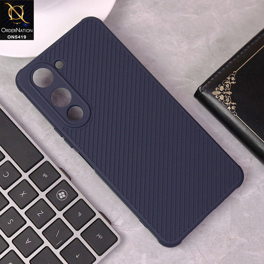 Vivo Y04 Cover - Blue - New Carbon Fiber Texture Case With Camera Protection Soft Case