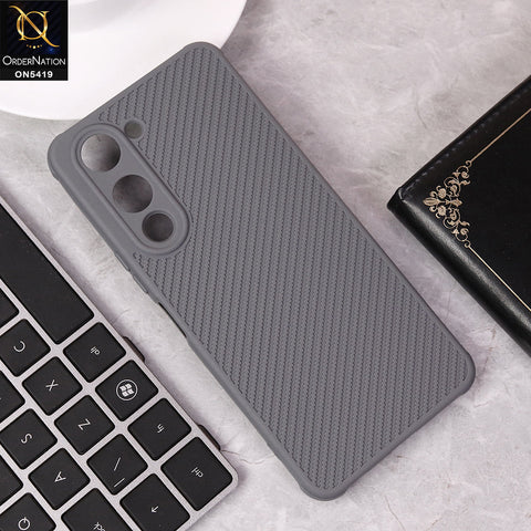 Vivo Y04 Cover - Gray - New Carbon Fiber Texture Case With Camera Protection Soft Case