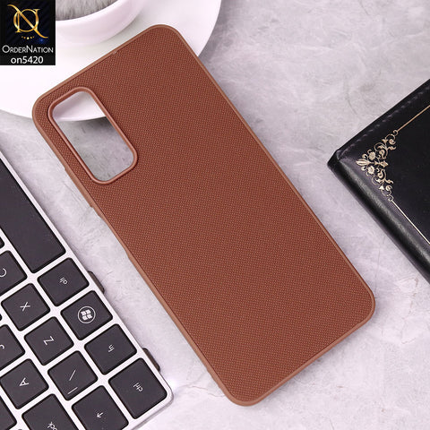 Samsung Galaxy A05s Cover - Brown - New Dotted Leather Texture Soft Borders Case