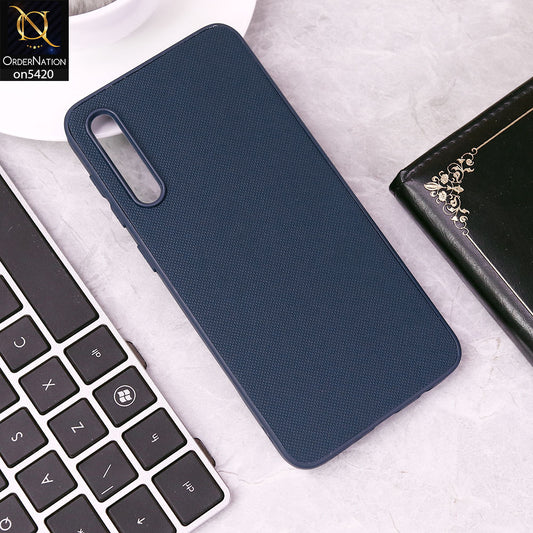 Samsung Galaxy A30s Cover - Blue - New Dotted Leather Texture Soft Borders Case