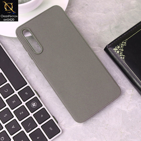 Samsung Galaxy A50s Cover - Gray - New Dotted Leather Texture Soft Borders Case