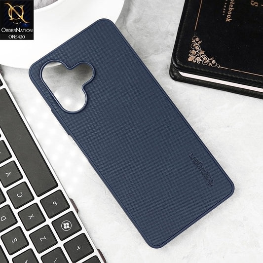 Infinix Hot 30 Cover - Blue - New Dotted Leather Texture Soft Borders Case