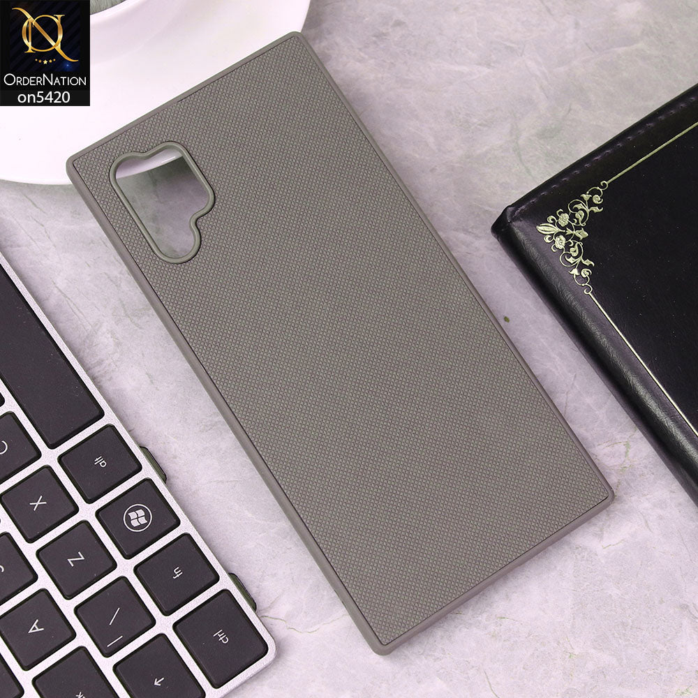 Samsung Galaxy Note 10 Plus Cover - Gray - New Dotted Leather Texture Soft Borders Case