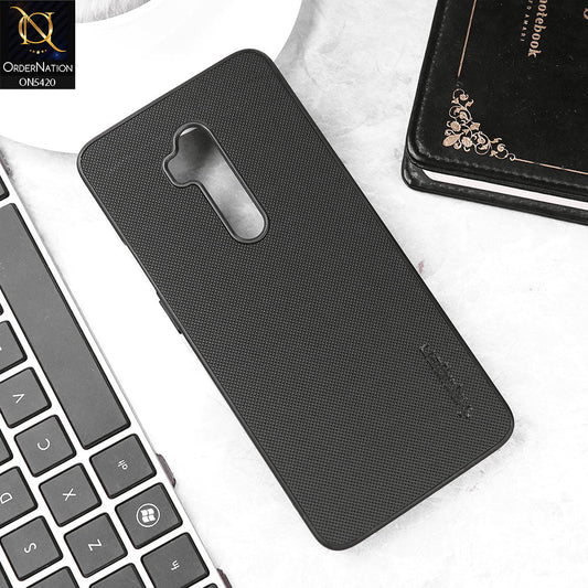 OnePlus 7 Pro Cover - Black - New Dotted Leather Texture Soft Borders Case