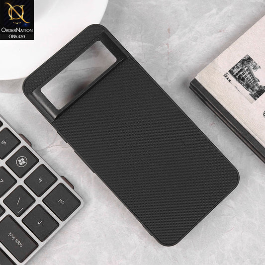 Google Pixel 8 Cover - Black - New Dotted Leather Texture Soft Borders Case