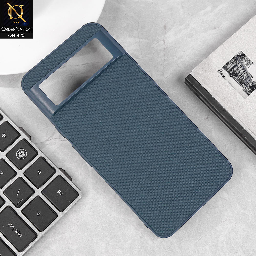 Google Pixel 8 Cover - Blue - New Dotted Leather Texture Soft Borders Case