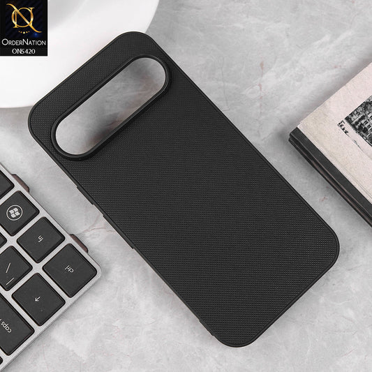 Google Pixel 9 Pro Cover - Black - New Dotted Leather Texture Soft Borders Case