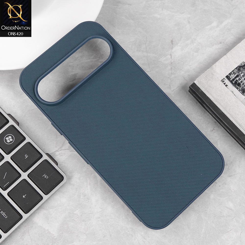 Google Pixel 9 Pro Cover - Blue - New Dotted Leather Texture Soft Borders Case
