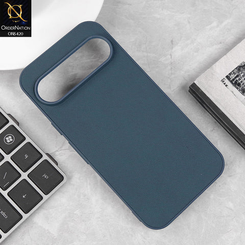 Google Pixel 9 Pro Cover - Blue - New Dotted Leather Texture Soft Borders Case