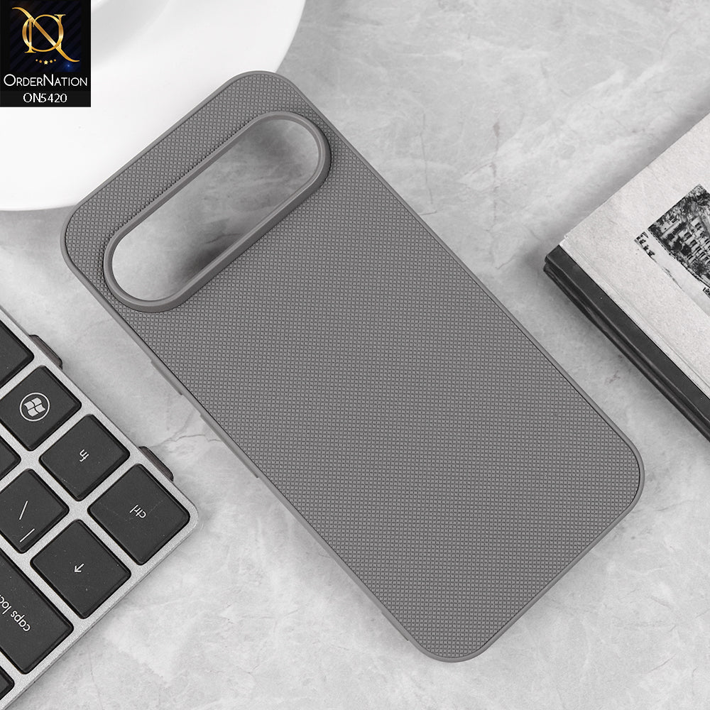 Google Pixel 9 Cover - Gray - New Dotted Leather Texture Soft Borders Case