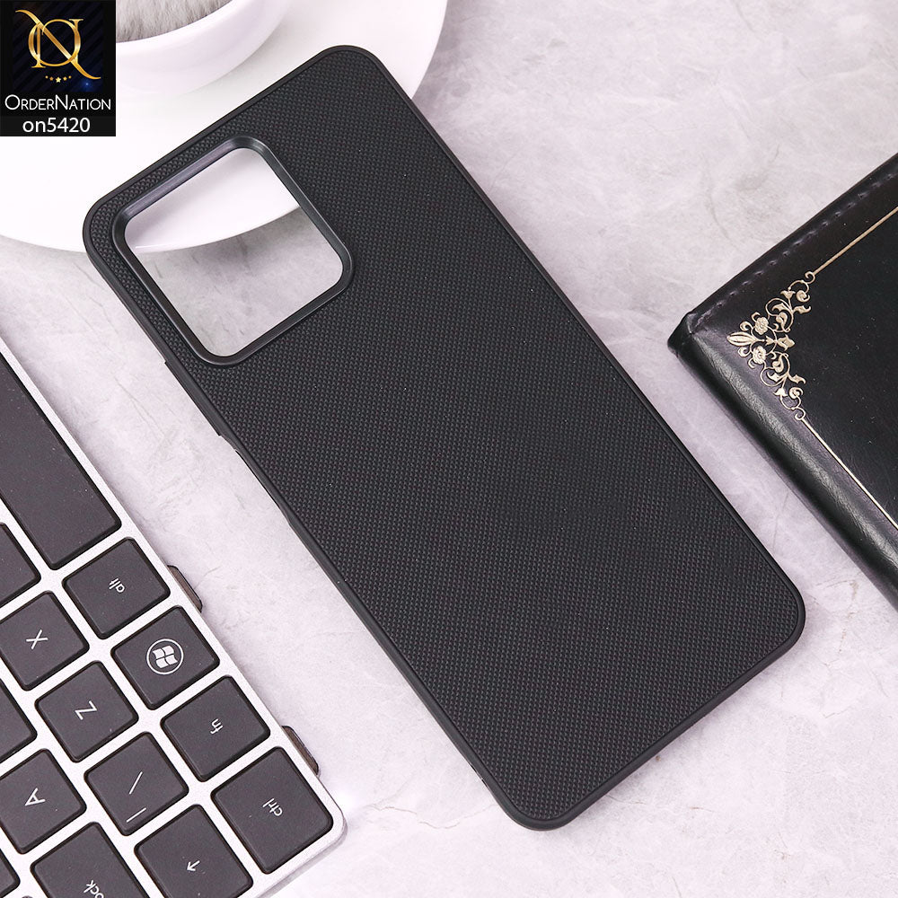Realme C51 Cover - Black - New Dotted Leather Texture Soft Borders Case