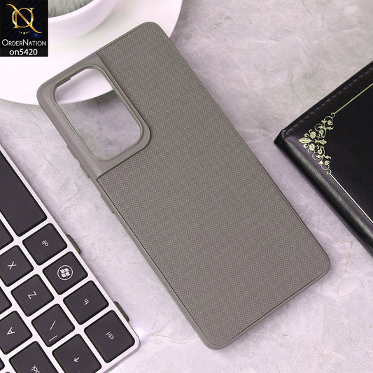 Samsung Galaxy S21 Ultra Cover - Gray- New Dotted Leather Texture Soft Borders Case