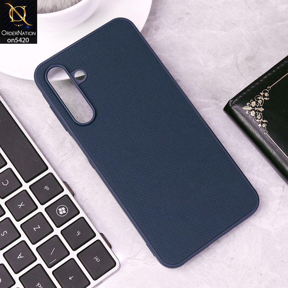 Samsung Galaxy S25 Cover - Blue - New Dotted Leather Texture Soft Borders Case
