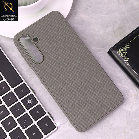 Samsung Galaxy S25 Cover - Gray - New Dotted Leather Texture Soft Borders Case