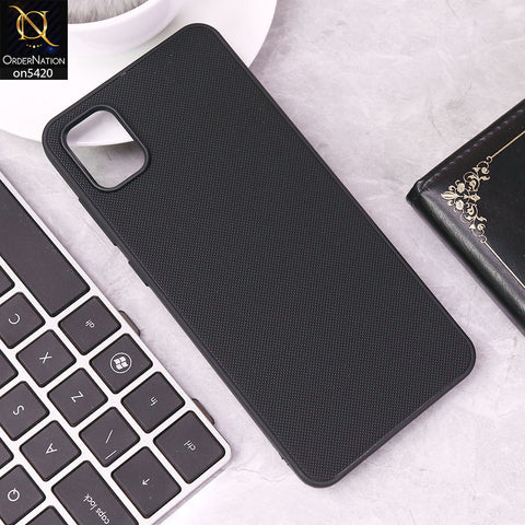 Samsung Galaxy A51 Cover - Black - New Dotted Leather Texture Soft Borders Case