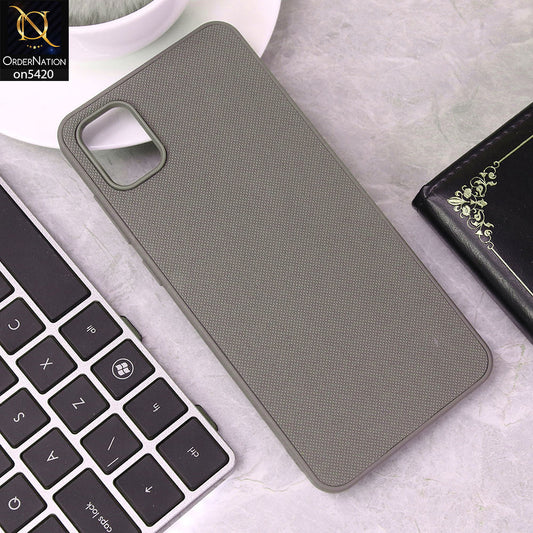 Samsung Galaxy A51 Cover - Gray - New Dotted Leather Texture Soft Borders Case
