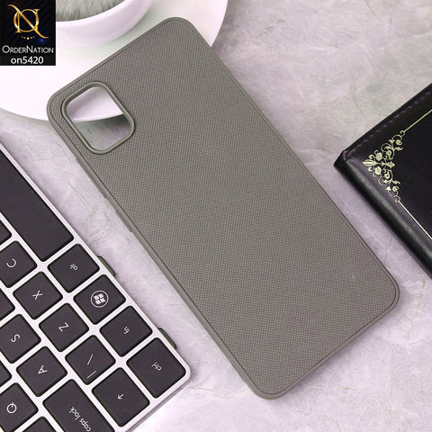 Samsung Galaxy A51 Cover - Gray - New Dotted Leather Texture Soft Borders Case
