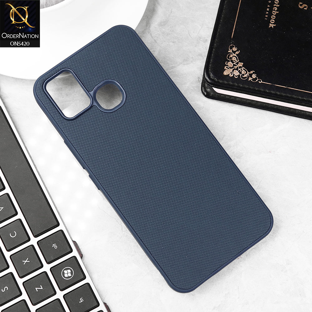 Infinix Smart 5 Cover - Blue - New Dotted Leather Texture Soft Borders Case