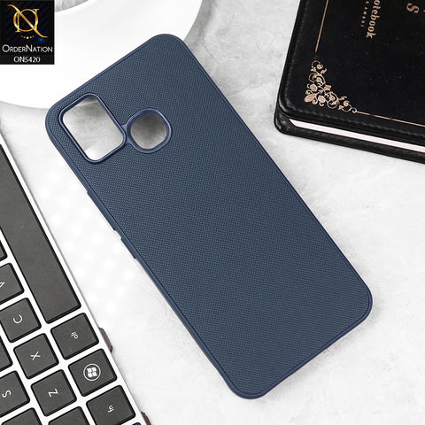 Infinix Smart 5 Cover - Blue - New Dotted Leather Texture Soft Borders Case