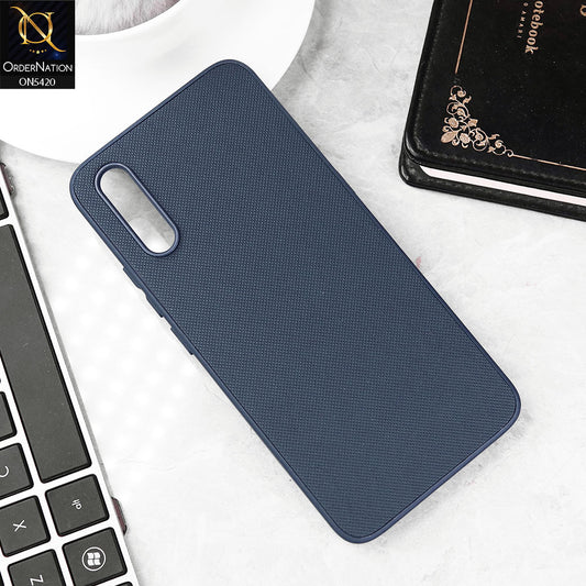 Vivo S1 Cover - Blue - New Dotted Leather Texture Soft Borders Case